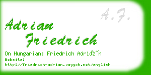 adrian friedrich business card